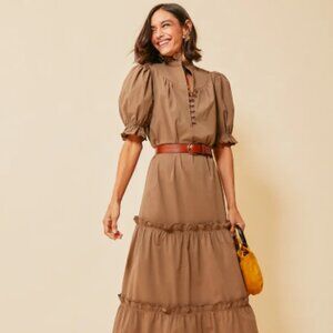 Tuckernuck Chestnut Brown Pomander Place Selena Maxi Dress